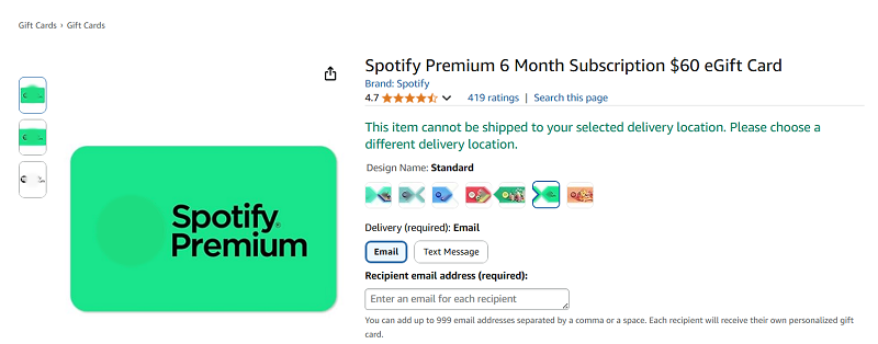 Acquista Spotify Premium per 6 mesi su Amazon