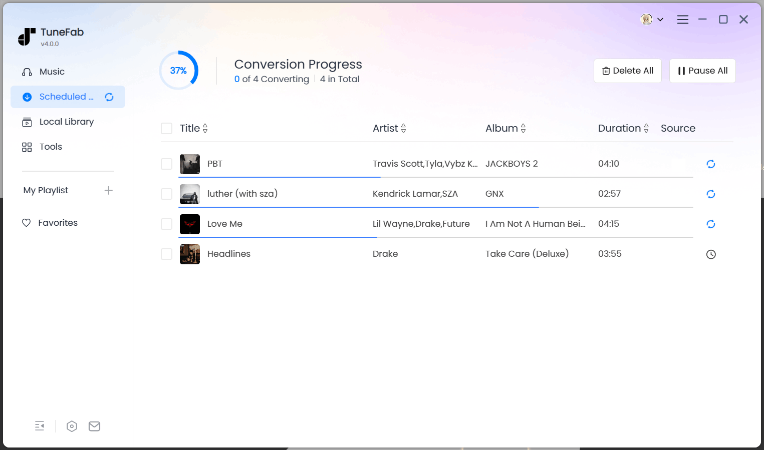 Convertire canzoni Spotify gratuitamente