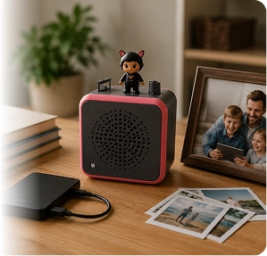 offline audio playback for kids during travel