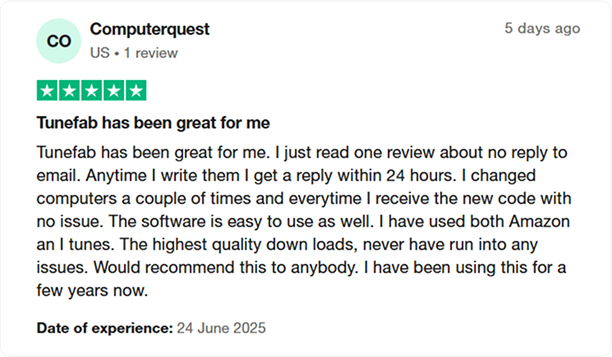 TrustPilot User Review Ann