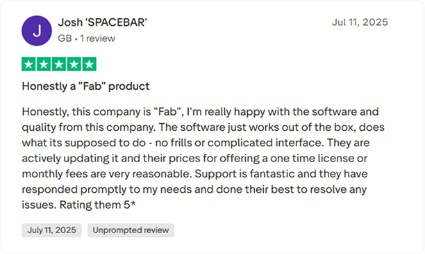 TrustPilot User Review Levi