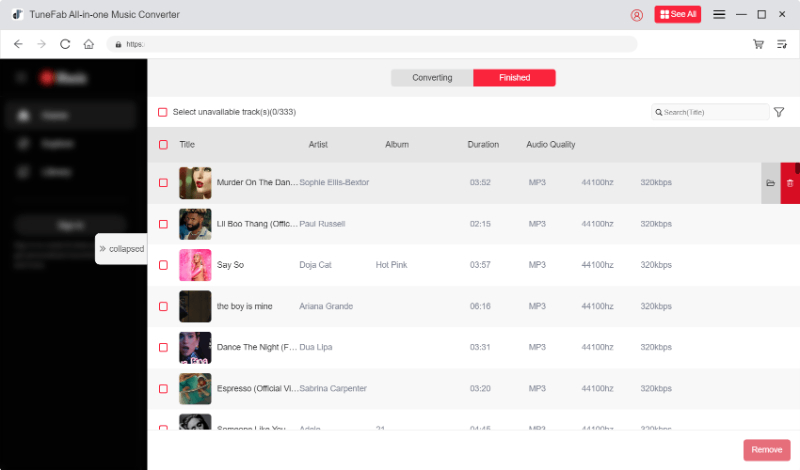Access the Converted Spotify Tracks