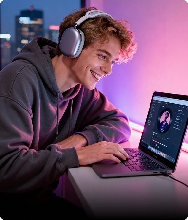 You want a local music library on your computer