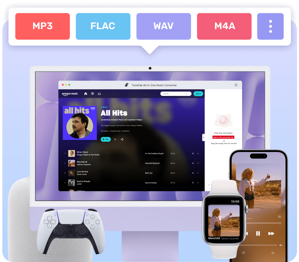 Convierta Amazon Prime Music a MP3, M4A, WAV y FLAC comunes