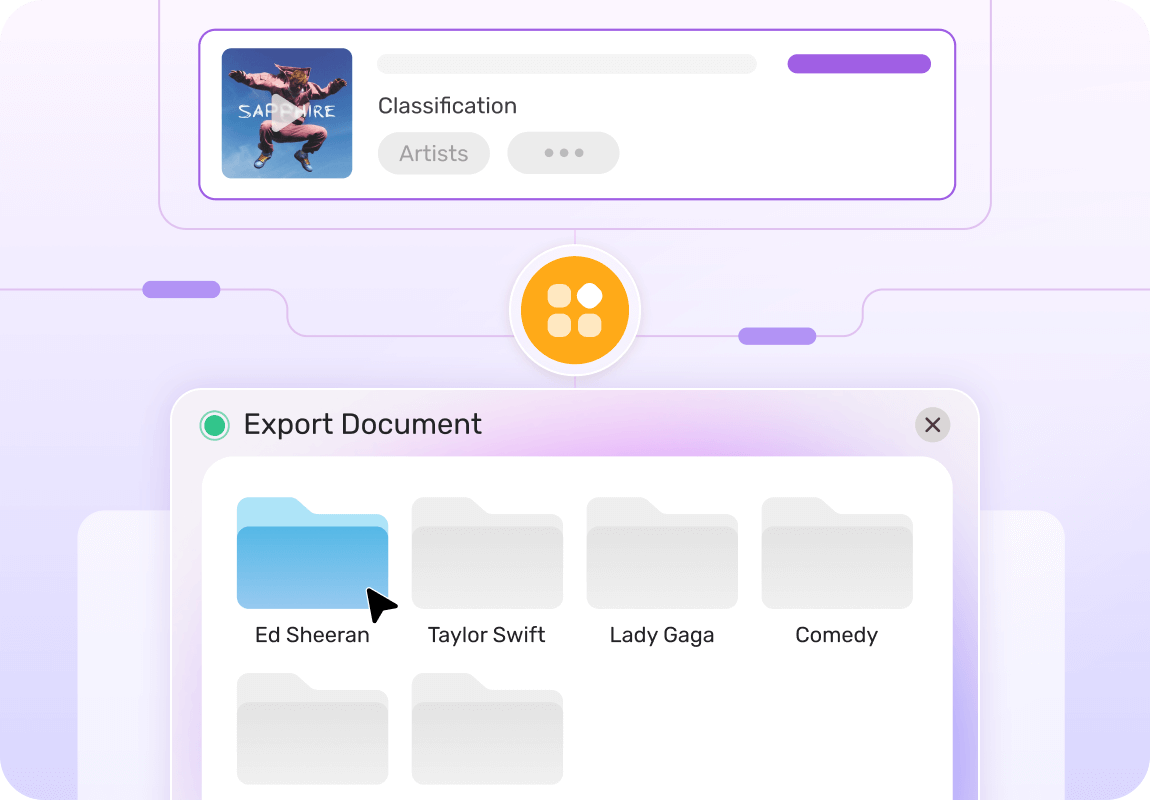 Configuración de carpeta y nombre de archivo de salida preestablecidos