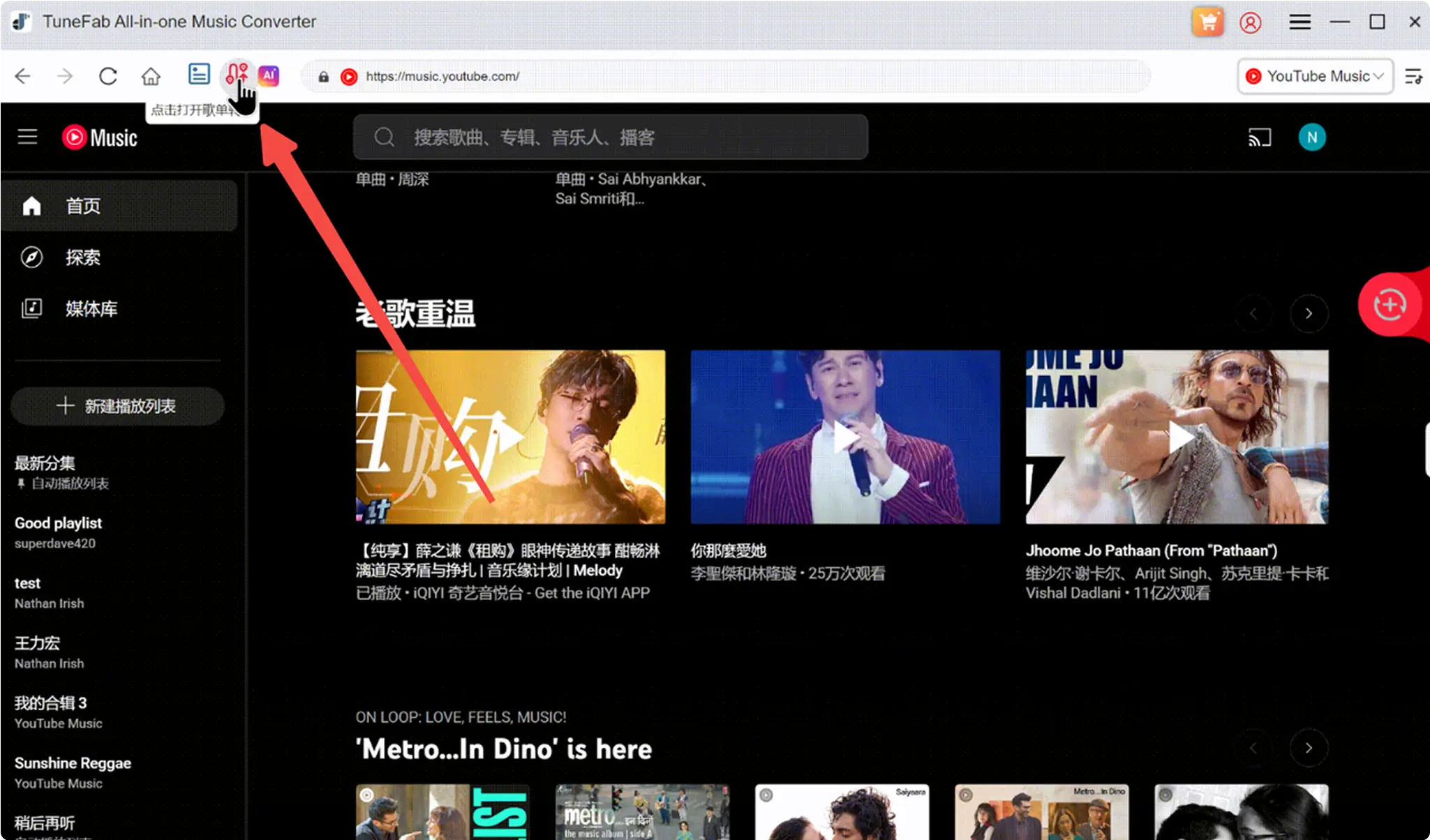 Open Playlist Transfer