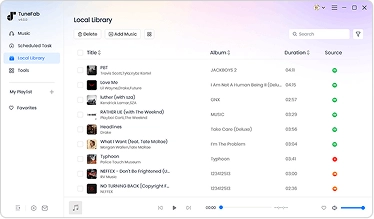 Once finished, you can view the songs in the Local Library.
