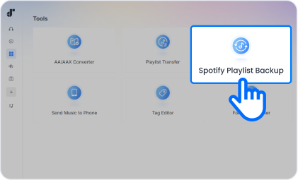 Open Spotify Playlist Backup from the Tools section
