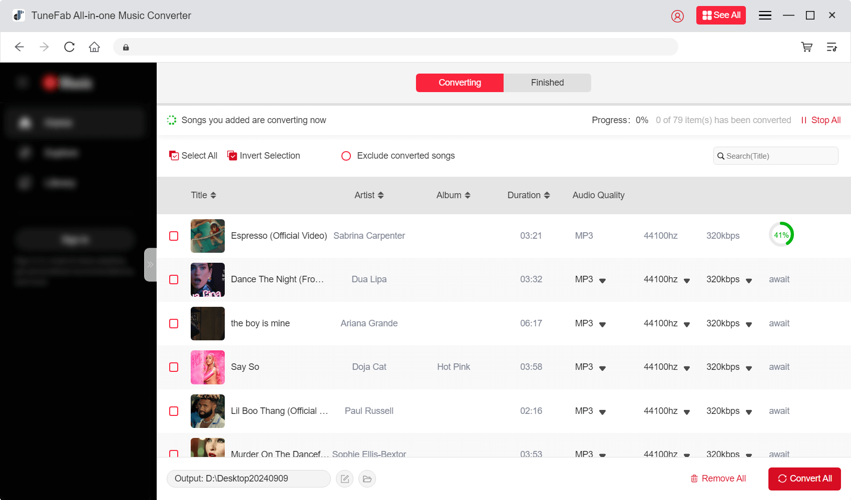 Convertir música de YouTube a MP3