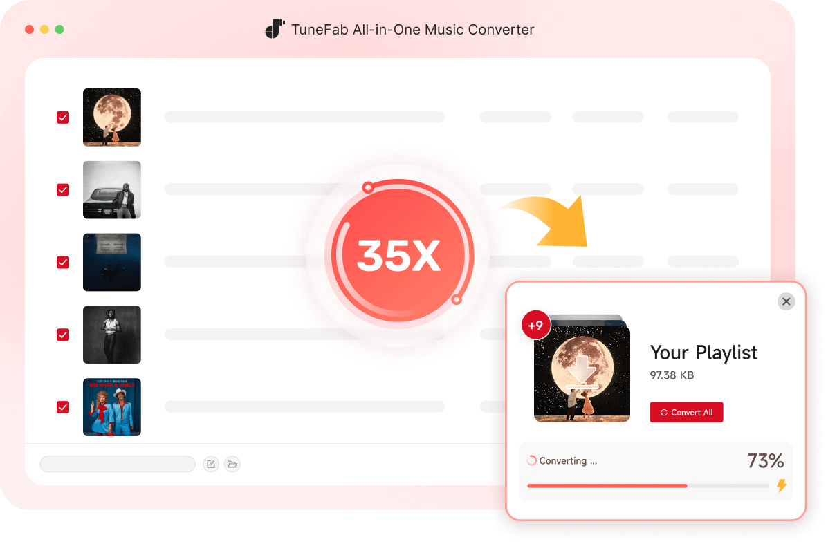 Conversión por lotes de música de YouTube a una velocidad de 35X